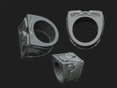 biker ring with motor 3 3D print model