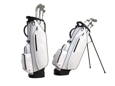 Golf Bag Vessel Player IV Pro White Low-poly 3D model