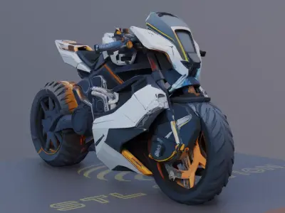Urban Trail Blazer Dirt Bike 3D Model with PBR Textures 3D model