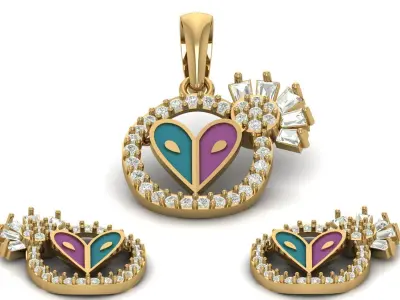 Pendant Necklace 3D print model 11