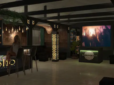 Boho club Free 3D model