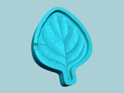 Oregano Leaf Mold - Artificial Herb Molding Tool 3D print model