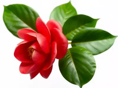 Crimson Camellia Blossom model pack Low-poly 3D model