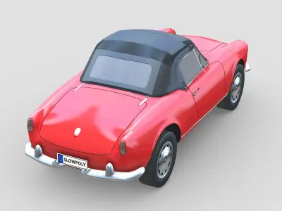 Alfa Romeo Giulietta Spider 1955 Low-poly 3D model