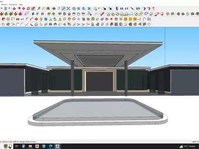 Art deco gate house 3d model 3D model