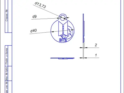 BTS keychain Free 3D model