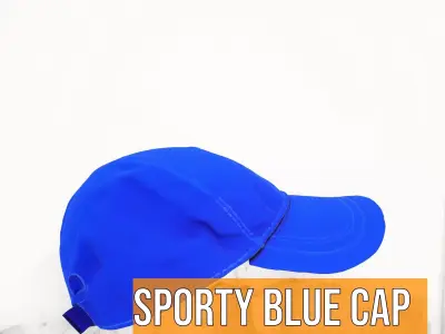 Sporty Blue Cap model pack Low-poly 3D model