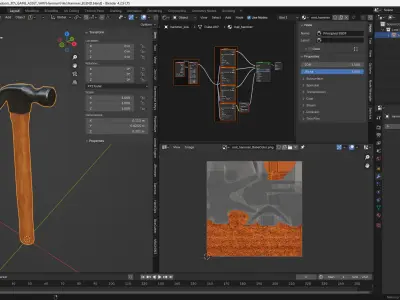 Hammer 3D Model Low-poly 3D model
