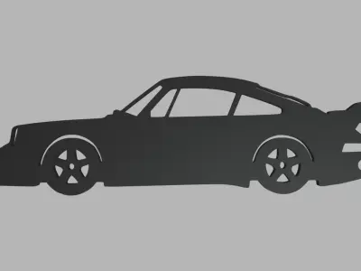 Porsche 911 964 Turbo Veilside Coupe 1993 Key Ring 3D print model