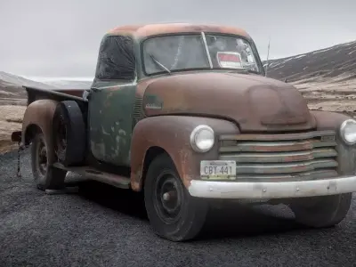 Rusted 1957 Chevrolet Truck 3D scan Low-poly 3D model