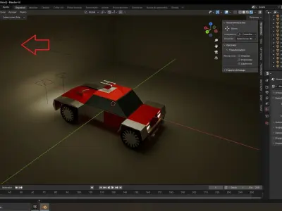 Car Shoot Toy Low-poly 3D model