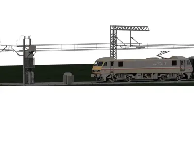 British rail class 90 intercity 3D model
