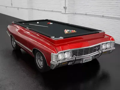 Pool Table Chevrolet Impala 1967 3D model
