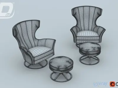 Ibera lazy chair 3D model