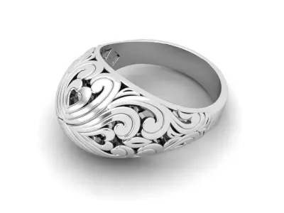 Floral Ring 3D print model buy
