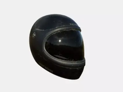 Motorcycle Helmet A03 Golden - Character Fashion Design Low-poly 3D model