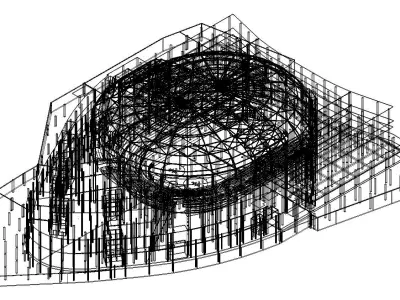 Model of a sports complex with a stadium for hockey 3D model