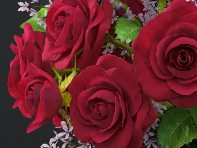 RED ROSES 3D model