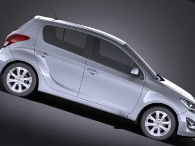 Hyundai  I20 5door 2014 VRAY 3D model