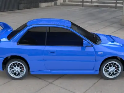 Subaru Impreza 22B STi 1998 Low-poly 3D model