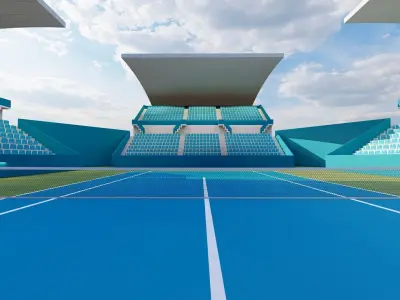  High Quality 3D Tennis Racket and Ball Model Game-Ready Low-poly 3D model