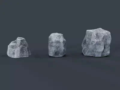 Rocks for the Game Engine Low-poly 3D model