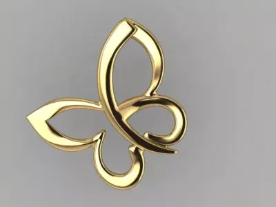 pendant butterfly 2 3D print model