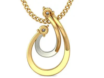 Solitaire Women Pendant 3dm STL OBJ FBX Renders Details 3D print model 20