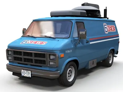 Newsvan Low-poly 3D model