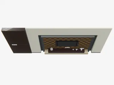 Deco TV Wall PBR 3D model