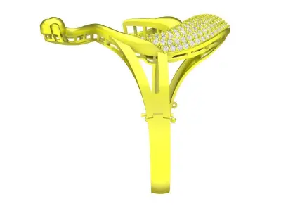 A6503 Luxury Diamond Swan Bangle 3D print model