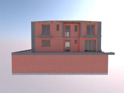 2 STORY HOUSE WITH BASEMENT for Archicad  dwg obj fbx ifc skp 3D model