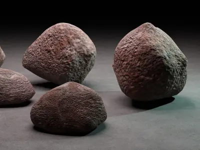 Set of rocks 3d set of objects Free 3D model