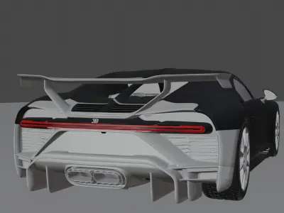 Andrew Tate Bugatti Chiron Pur Sport Rigged 3D model