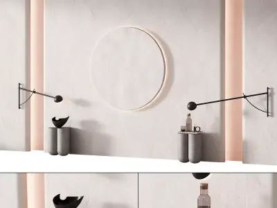 423 wall composition 12 bedroom headboard kit 07 3D model