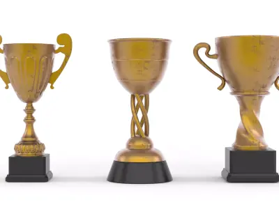 Cups Trophy 3D model 25