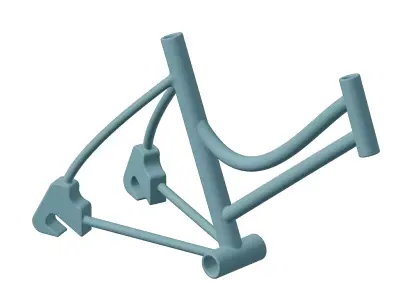 Plastic Premium Ladies Bicycle Frame Toy 3D model