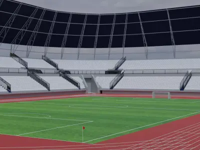 Olympic Stadium Low-poly 3D model order