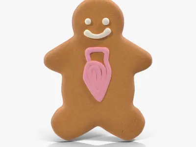 Gingerbread Cookie 6 Low-poly 3D model