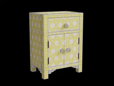 Camel Bed Side Table Low-poly 3D model