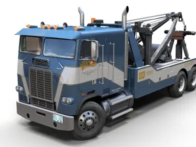 1980 Freightliner Heavy Wrecker  Low-poly 3D model