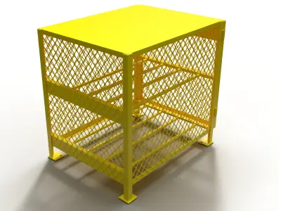 3D model of a box for a gas cylinder 3D model