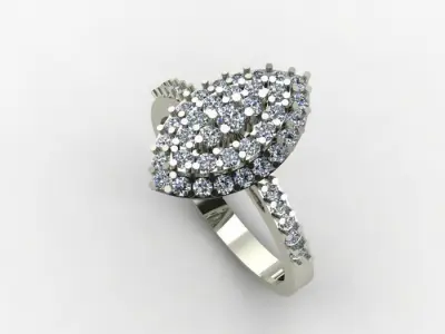 engagement ring 3D print model 19