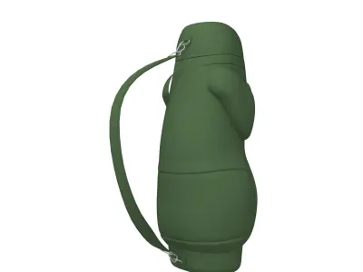 Backpack green cartoon 3D model