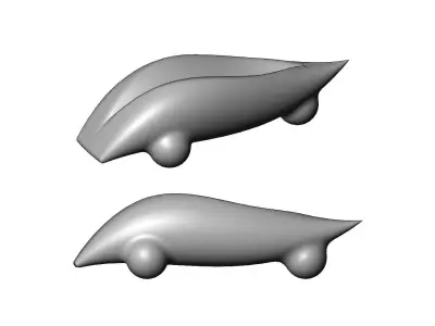 Miniature vehicle automotive speed sculpture N005 3D print model