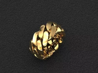 CUBAN RING SIZE 11 USA 3D print model