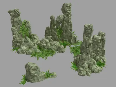 Stone Garden - Rockery 51 3D model