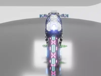 sci fi motorcycle 3D model