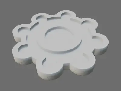 Curved Gear Free 3D model