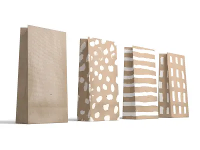 Natur Candy Bag - Simple Paper Bag Low-poly 3D model